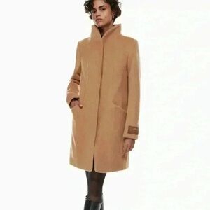 Wilfred Classic Camel Trench Coat wool cashmere blend size xxs